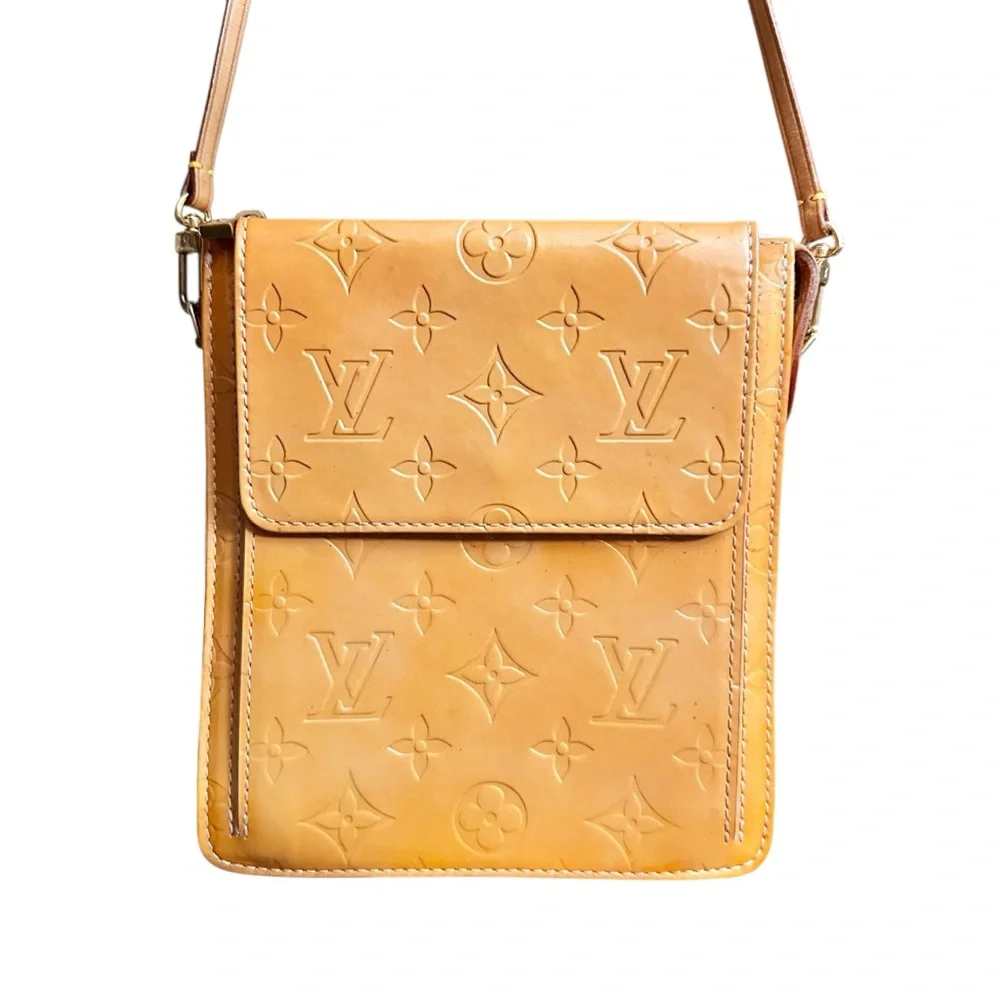 Louis Vuitton Golden Yellow Vernis Monogram & Vachetta Leather Mini Bag - Picture 2 of 16